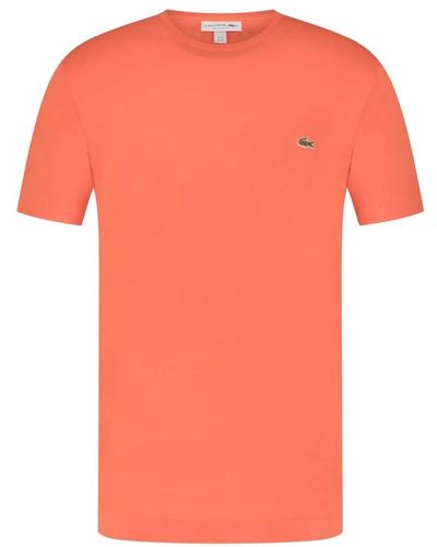 Lacoste Klassisches rundhals kurzarm t-shirt - Orange