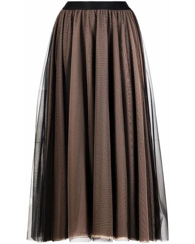 Blanca Vita Midi Skirts - Brown