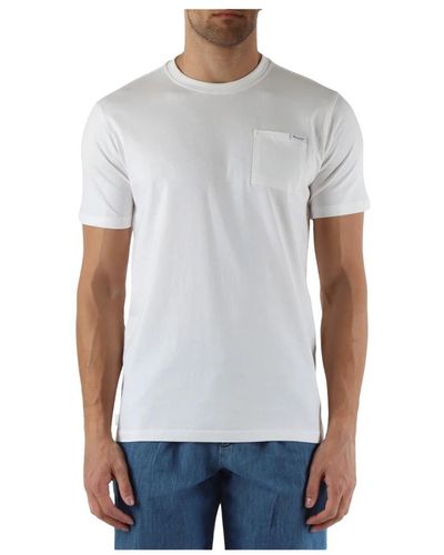 Aquascutum Baumwoll active pocket t-shirt - Weiß