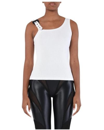 Versace Jeans Couture Sleeveless Tops - White