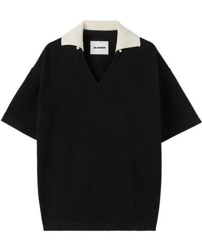 Jil Sander Polo Shirts - Black