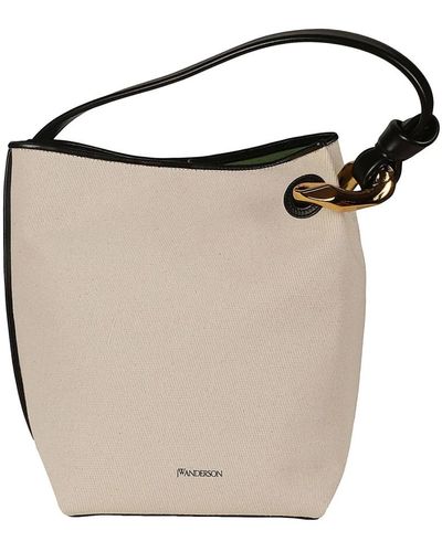 JW Anderson Corner bag with golden chain logo - Neutro