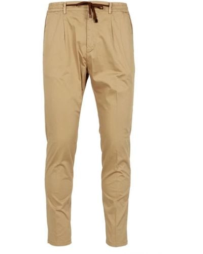 Cruna Pantaloni in cotone marrone con vita elastica - Neutro