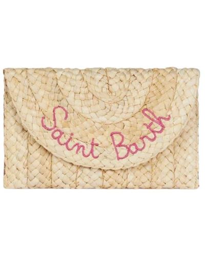 Mc2 Saint Barth Straw envelope handbag - Neutro