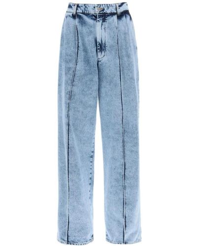 GIUSEPPE DI MORABITO Jeans aus marmoriertem denim mit lockerer passform und schmalem schnitt - Blau