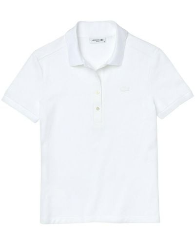 Lacoste Slim fit stretch cotton pique shirt - Bianco