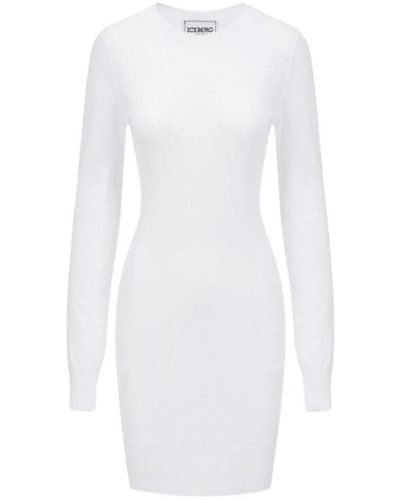 Iceberg Szianinowa sukienka - Weiß