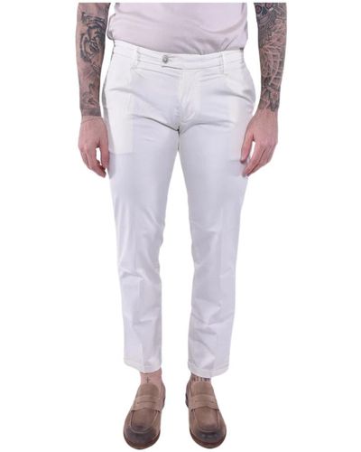 Re-hash Trousers > slim-fit trousers - Blanc