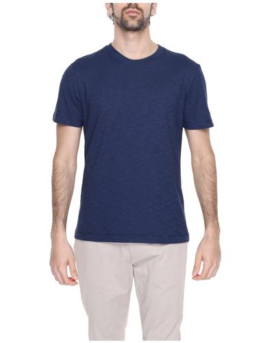Liu Jo Blaues baumwoll-rundhals-t-shirt