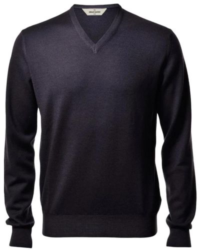 Paolo Fiorillo Knitwear > v-neck knitwear - Bleu