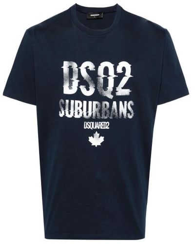 DSquared² Kurzarm t-shirt - Blau