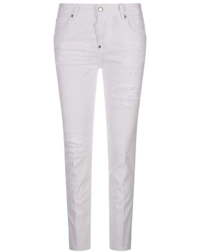 DSquared² Weiße ripped cool girl jeans - Grau