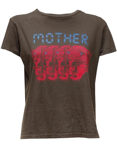 Mother T-shirt stampa grigia - Grigio
