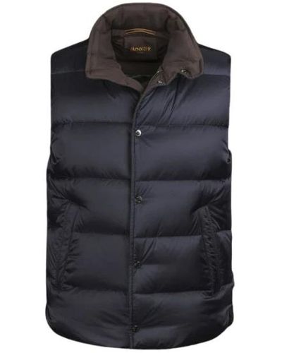 Moorer Gilet in piuma boudin-quilted acqua linea - Blu