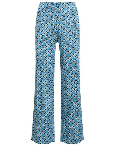 Maliparmi Pantalone swirl print jersey - Blu