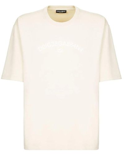 Dolce & Gabbana Logo print crew neck t-shirt - Weiß