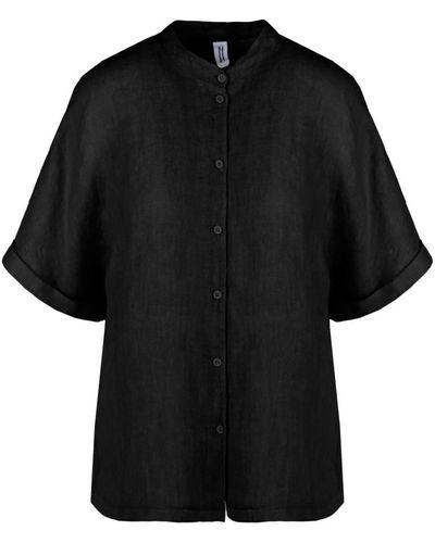 Bomboogie Korean linen shirt - Negro