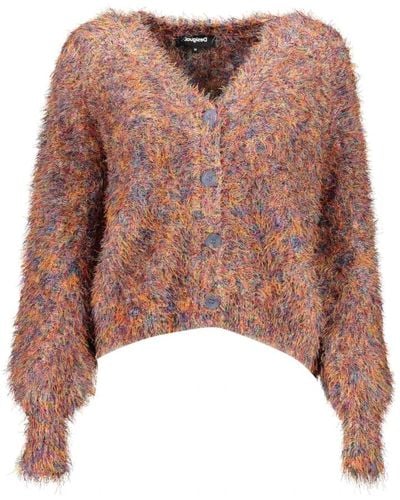 Desigual Bunter Knopf Cardigan Sweater - Braun