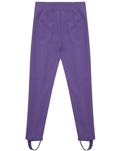Lardini Pantaloni stile jodhpurs in viscosa viola
