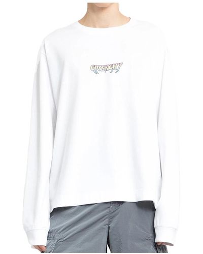 Givenchy Weißes boxy fit langarm t-shirt