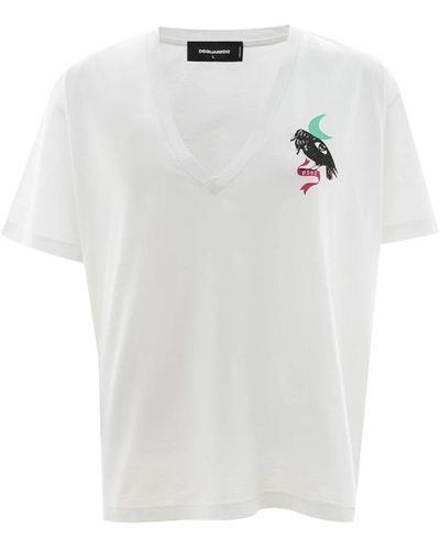 DSquared² V-ausschnitt t-shirt - Weiß