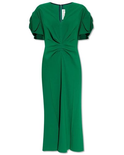 Victoria Beckham Vestito raccolto - Verde