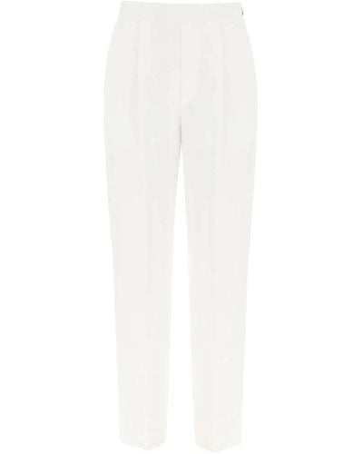 Agnona Trousers > straight trousers - Blanc