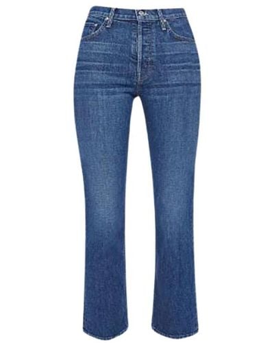 Mother High-waisted straight leg jeans - Blau