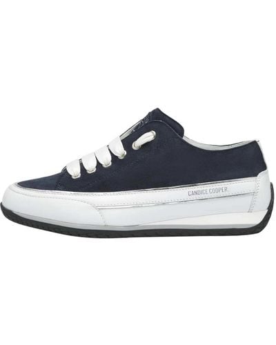 Candice Cooper Sneakers in pelle e suede janis strip chic s - Blu