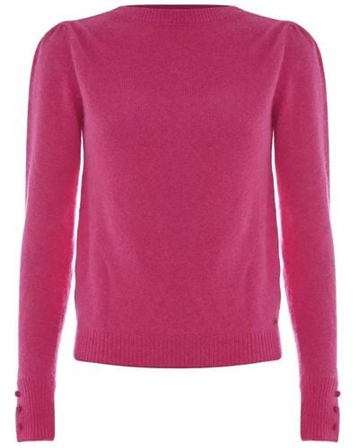 Kocca Pullover mit leichter Raffung an den Schultern - Pink