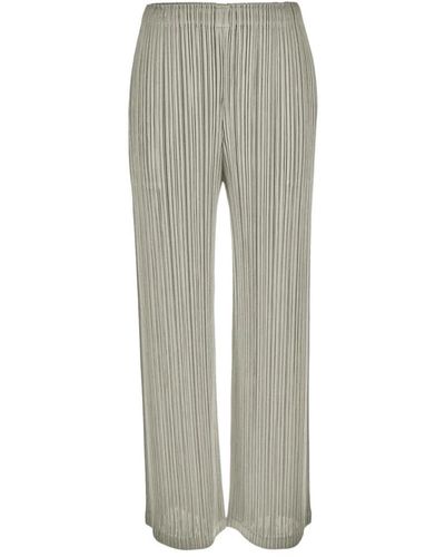 Issey Miyake Trousers > wide trousers - Gris