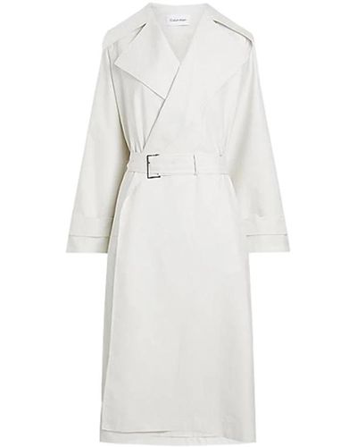 Calvin Klein Belted coats - Blanco