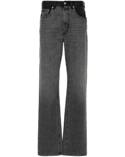 MM6 by Maison Martin Margiela Two-tone Straight-leg Jeans - Gray