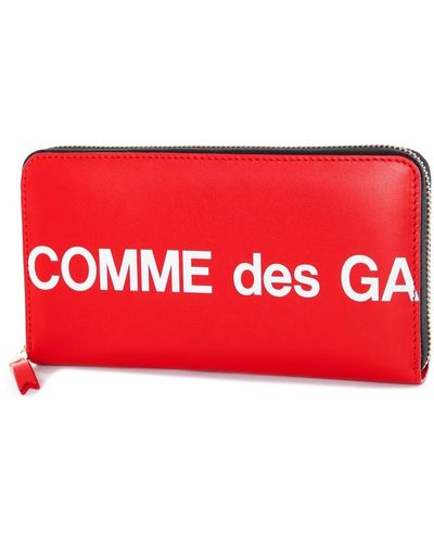 Comme des Garçons Logo print reißverschluss geldbörse - Rot