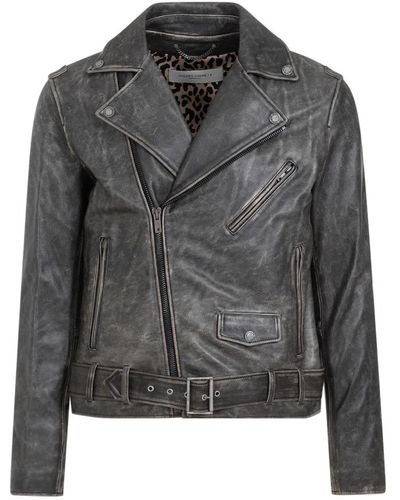 Golden Goose Leather Jackets - Grey