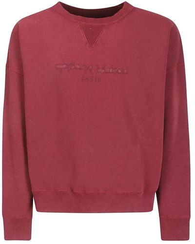 Maison Margiela Klassischer sweatshirt - Rot