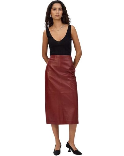 IVY & OAK Skirts > leather skirts - Rouge