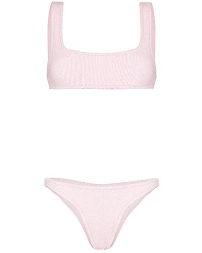 Reina Olga Baby rosa kostüm,elastisches bandeau bikini set,pastellgelbes kostüm,swimwear - Pink