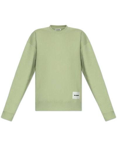 Jil Sander Sweatshirt mit logo - Grün