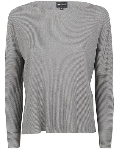 Giorgio Armani Round-neck knitwear - Gris