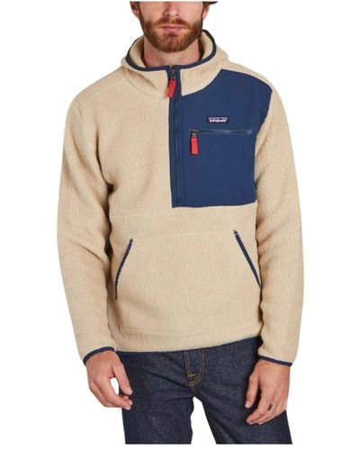 Patagonia Retro pile sweater - half-zip hoodie - Blau