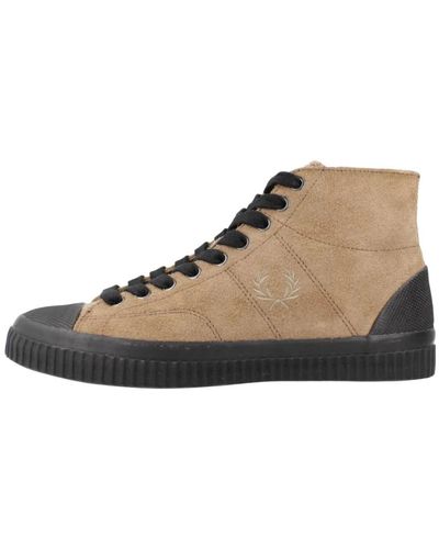Fred Perry Stylische suede mid-top sneakers - Braun