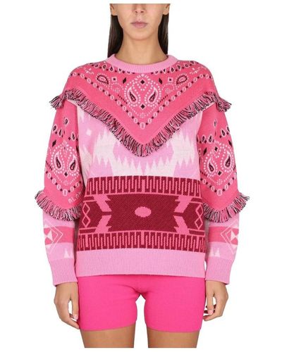 Alanui Round-Neck Knitwear - Pink