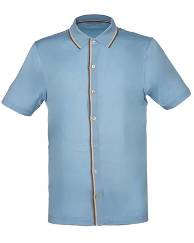 Gran Sasso Short Sleeve Shirts - Blue