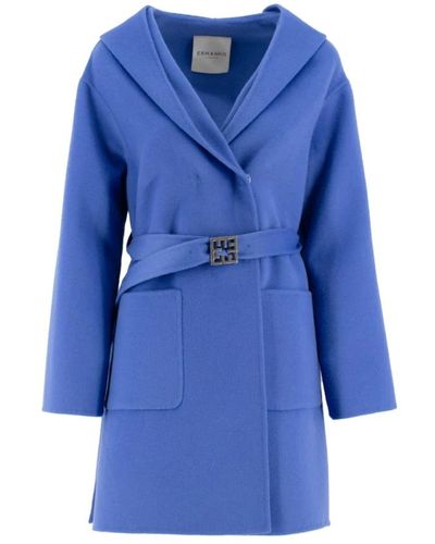 Ermanno Scervino Single-Breasted Coats - Blau