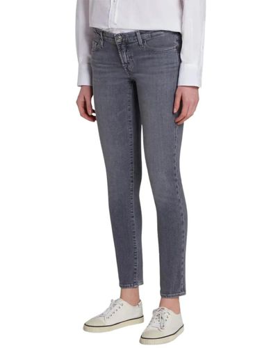 7 For All Mankind Trousers > slim-fit trousers - Bleu