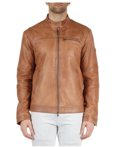 Peuterey Jackets > leather jackets - Marron
