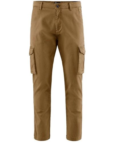 Bomboogie Slim-Fit Trousers - Natural