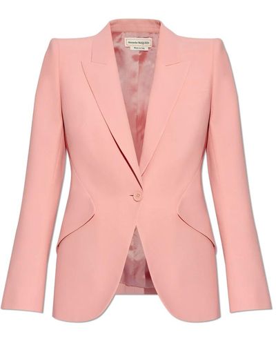 Alexander McQueen Blazer mit taschen - Pink