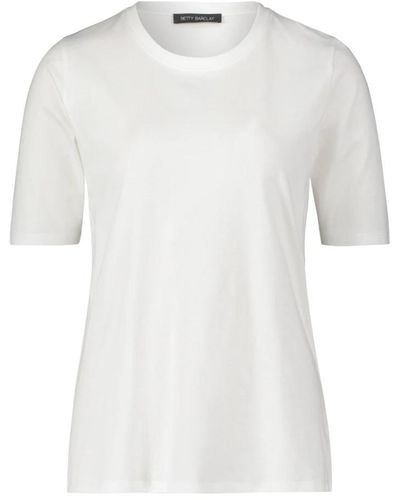 Betty Barclay Basic shirt mit rundhalsausschnitt - Weiß
